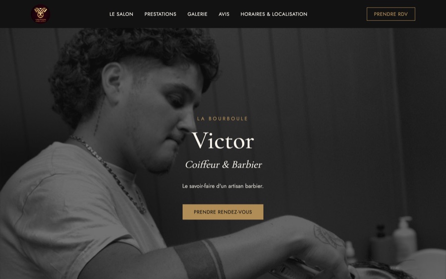 Site de Victor Coiffeur Barbier